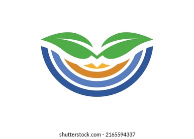 Farm and Nature Colored Logo Vector