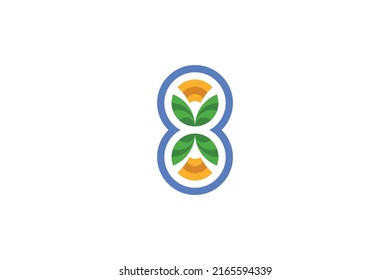 Farm and Nature Colored Logo Vector
