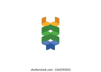 Farm and Nature Colored Logo Vector
