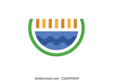 Farm and Nature Colored Logo Vector