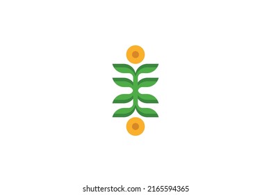 Farm and Nature Colored Logo Vector