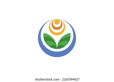 Farm and Nature Colored Logo Vector