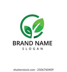 Farm, Nature, Eco friendly business logo leaves, plant, icons