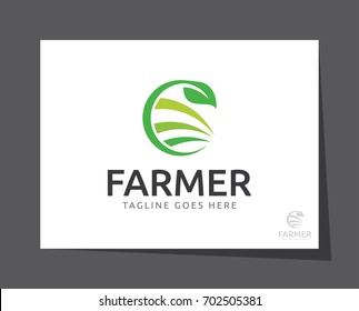 farm nature logo icon vector template