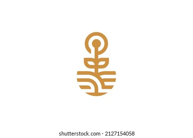Farm and Nature monoline Logo