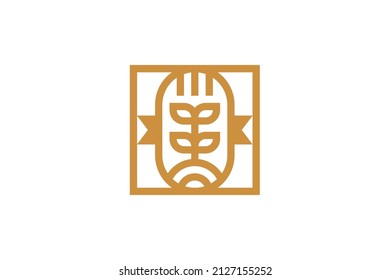 Farm and Nature monoline Logo