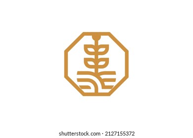 Farm and Nature monoline Logo