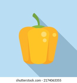 Farm paprika icon flat vector. Eco farmer. Organic production
