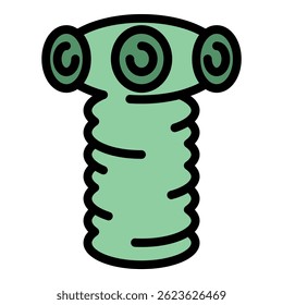 Farm parasite icon. Outline farm parasite vector icon color flat isolated