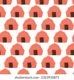 farm pattern doodles background design