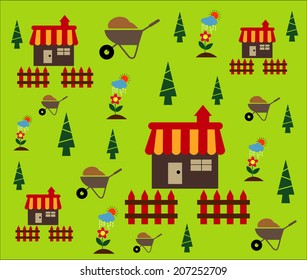 Farm Pattern Vector