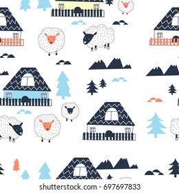 farm pattern vector.