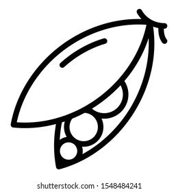 Farm peas icon. Outline farm peas vector icon for web design isolated on white background