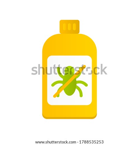 Farm Pesticide Icon in Flat Icon Style with Orange and Green Color for Apps Icon
