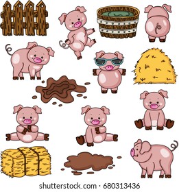 Farm pig collection set
