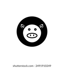 farm pig vector type icon