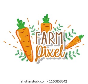Farm pixel cartoons