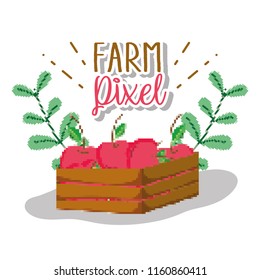 Farm pixel cartoons
