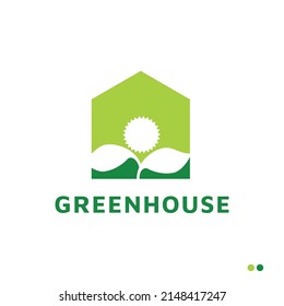 Farm Plantation Cultivation Farm Logo design with fresh green leaves and simple shapes for your agriculture and plantation logo