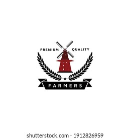 Farm Product Logo or Symbol, Agriculture, Farming, Natural Food Concept