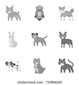 Farm, production, zoo and other web icon in monochrome style. Animals, nature, forest