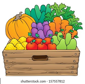 Imagen de tema 1 de productos agrícolas - ilustración vectorial eps10.