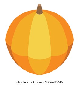 Farm pumpkin icon. Isometric of farm pumpkin vector icon for web design isolated on white background