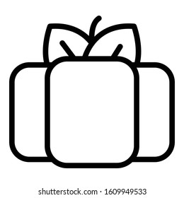 Farm pumpkin icon. Outline farm pumpkin vector icon for web design isolated on white background