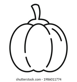 Farm pumpkin icon. Outline Farm pumpkin vector icon for web design isolated on white background