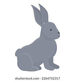 Farm rabbit icon cartoon vector. Cute animal. Wild run