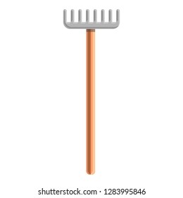 Farm rake icon. Cartoon of farm rake vector icon for web design isolated on white background