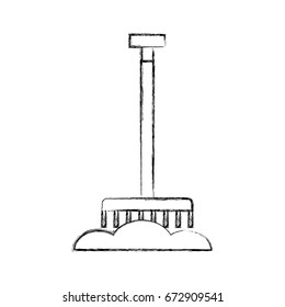 farm rake isolated icon