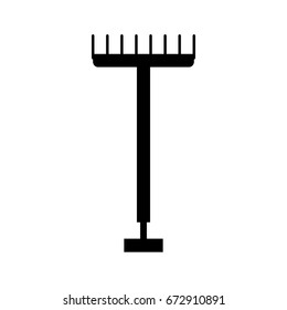 farm rake isolated icon