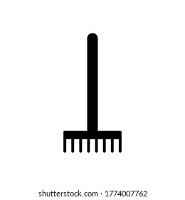 farm rake tool icon with glyph style vector for your web design