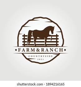 farm, ranch logo, horse logo vector illustration design graphic , unicorn icon, vintage farm and ranch logo