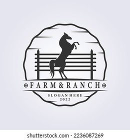 farm, ranch logo, horse logo vector illustration design graphic , unicorn icon, vintage farm and ranch logo