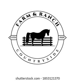 Farm Ranch Logo Vector Illustration Design Stock Vector (Royalty Free ...