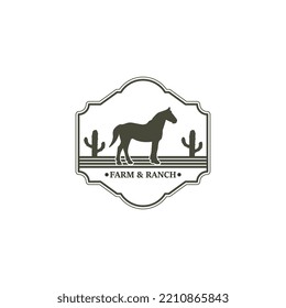 farm and ranch logo vintage retro