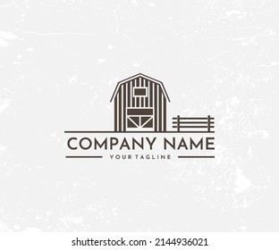 Farm ranch with paddock logo horse logo design graphic vector image