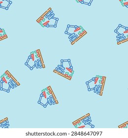 farm robot agri tech vector seamless pattern farm robot agri tech sign illustration