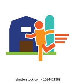 Farm Run Logo Icon Design