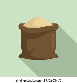 Farm sack compost icon. Flat illustration of Farm sack compost vector icon for web design