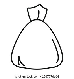 Farm sack icon. Outline farm sack vector icon for web design isolated on white background