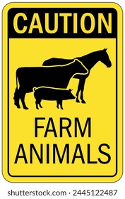 Farm safety sign and labels