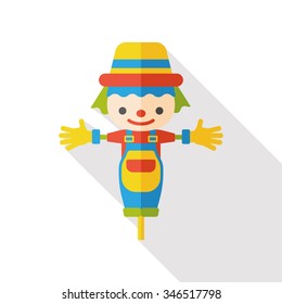 farm scarecrow flat icon