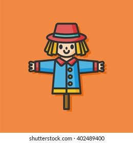 farm Scarecrow vector icon