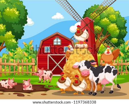 Similar – Image, Stock Photo pig Nature Animal