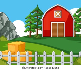 Farm scene in nature