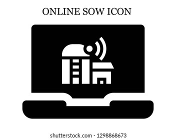 Farm search icon. Editable Farm search icon for web or mobile.
