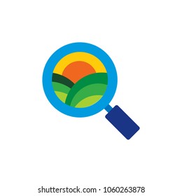 Farm Search Logo Icon Design